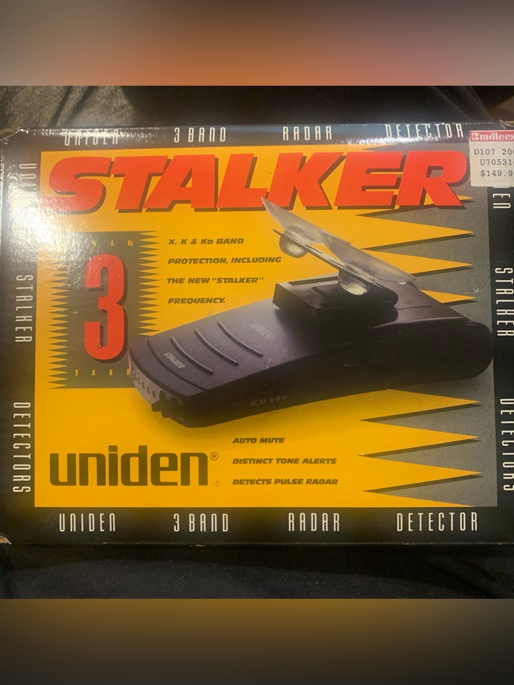 Uniden Stalker 3 Band Radar Detector RD3100S  X-K-Ka  “1991” Tested Working